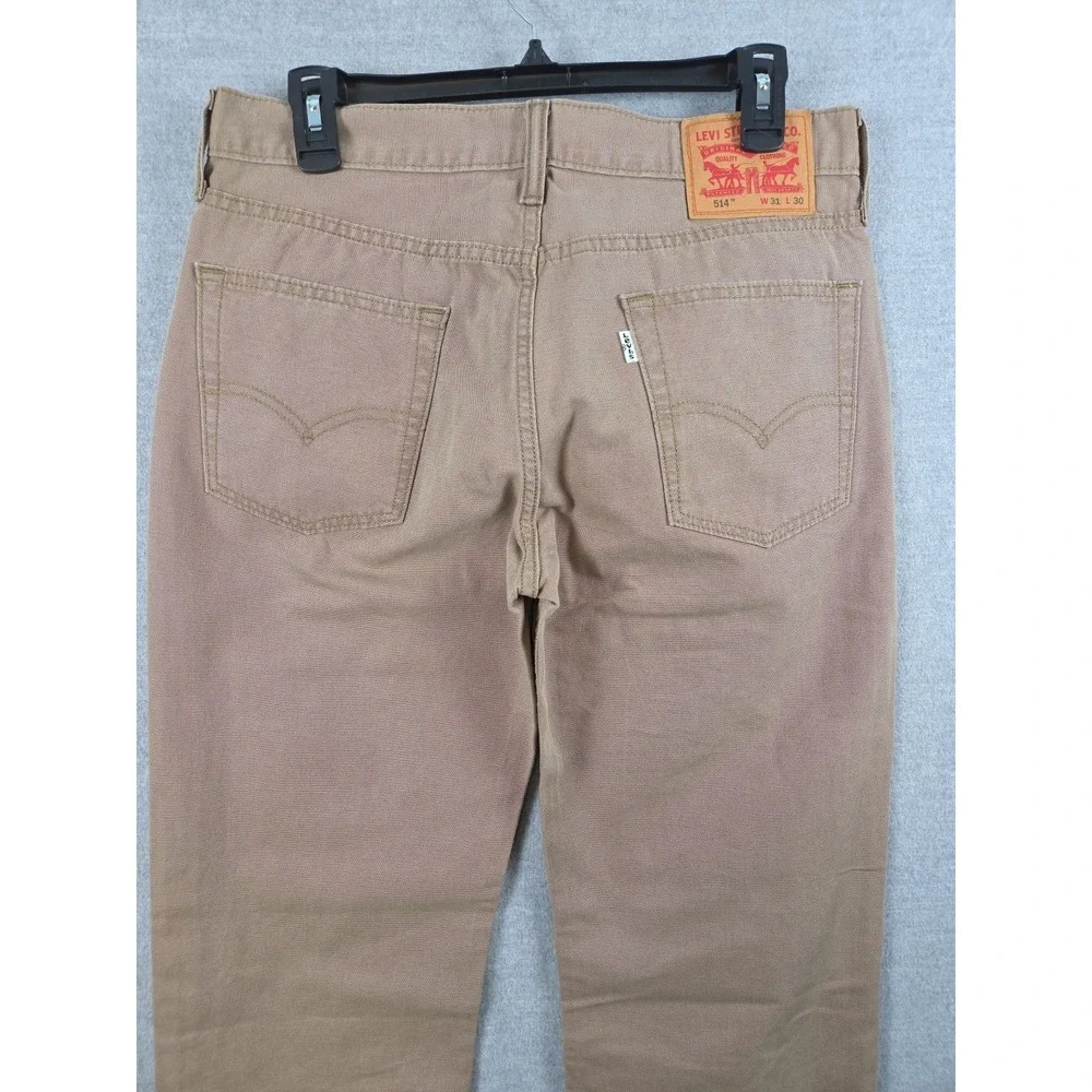 Levis 514‎ Straight Leg Jeans Men's 31x30 Brown Twill Cotton Classic Cowboy